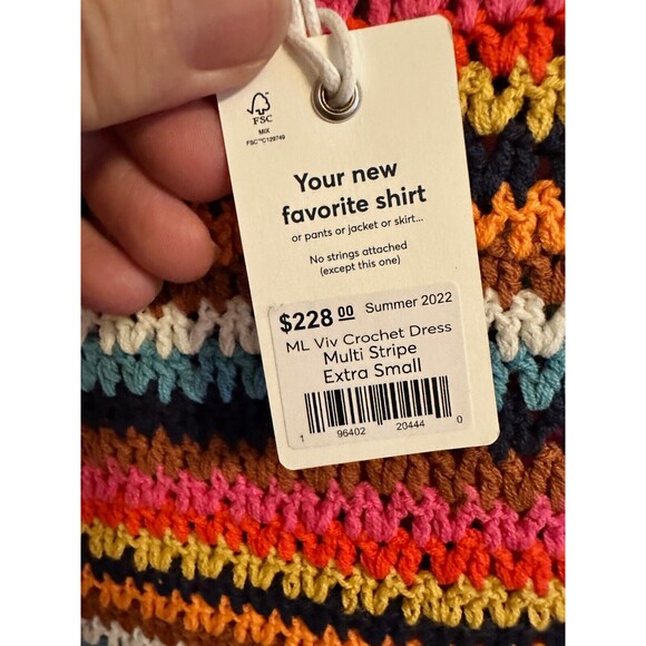 Marine Layer Multicolor Striped Crocheted Midi Dress - Picture 6 of 8
